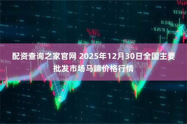 配资查询之家官网 2025年12月30日全国主要批发市场马蹄价格行情
