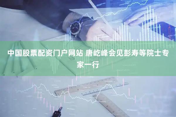中国股票配资门户网站 唐屹峰会见彭寿等院士专家一行