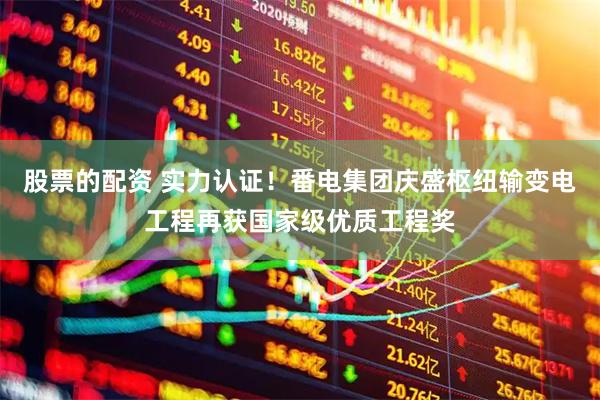 股票的配资 实力认证！番电集团庆盛枢纽输变电工程再获国家级优质工程奖